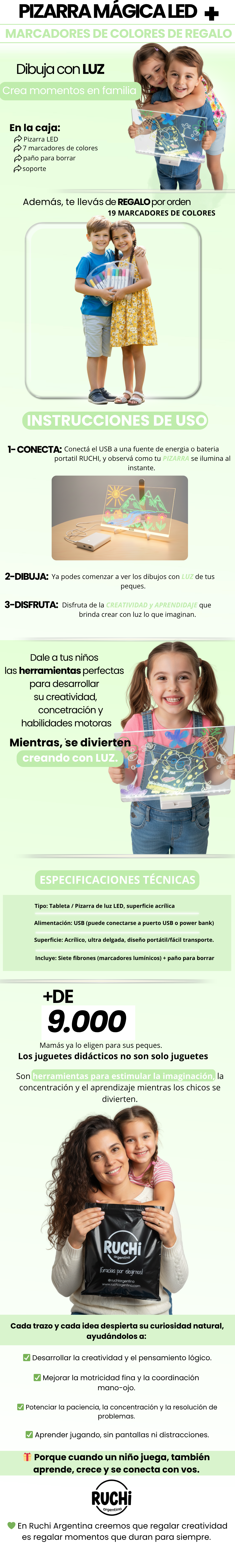 Pizarra M&aacute;gica LED Ruchi